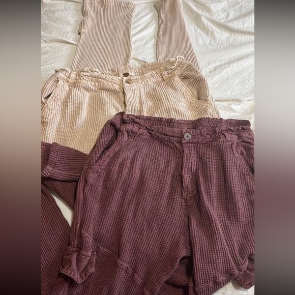 BNWOT Free People Waffle Knit Frankie Pants - Picture 4 of 4